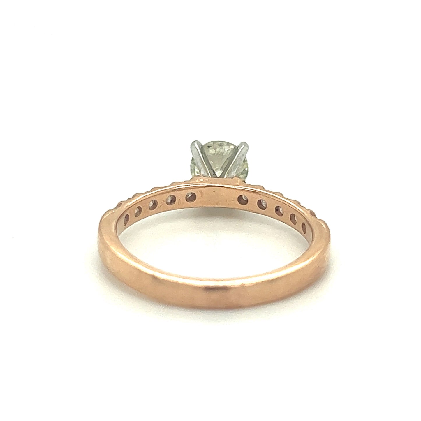 Diamond Engagement Ring Solitaire 1.18 T.C.W 14K Rose  Gold - Eden's Jewelry & Coins