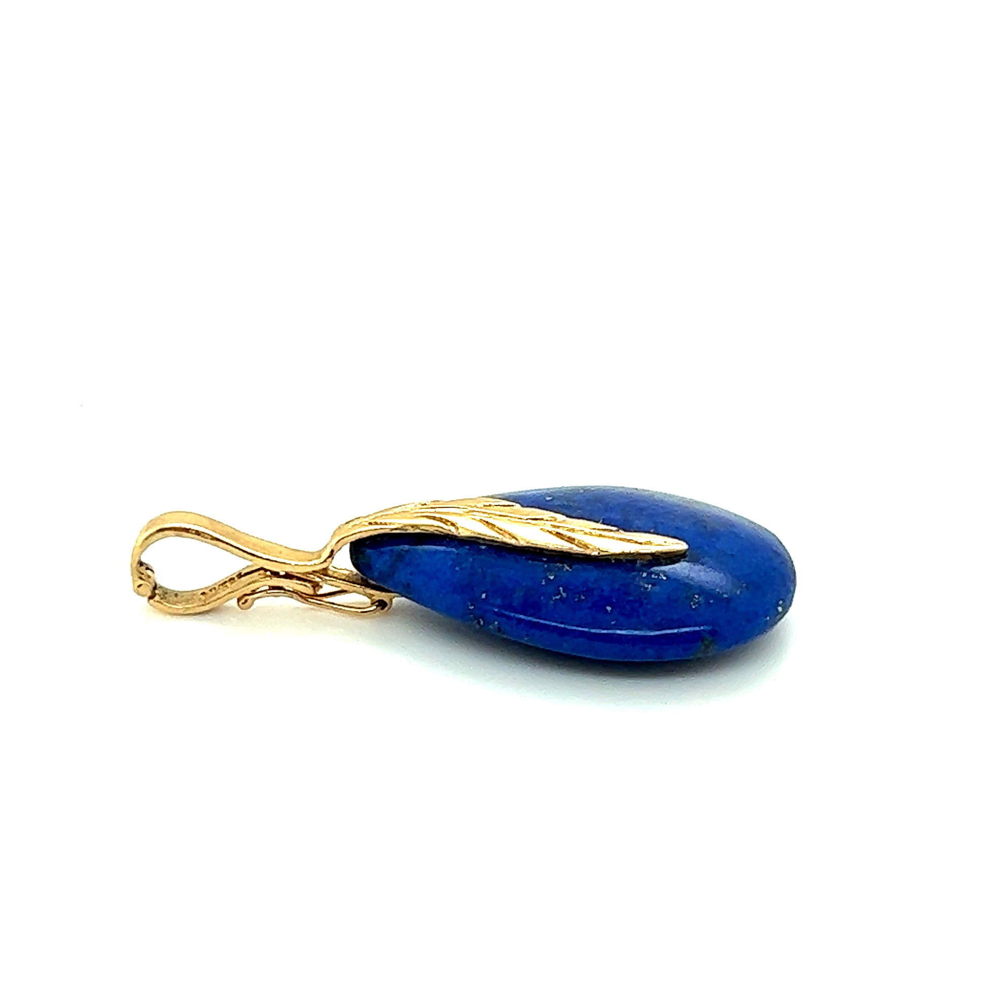 Blue Lapis Yellow Gold Pendant 14K - Eden's Jewelry & Coins