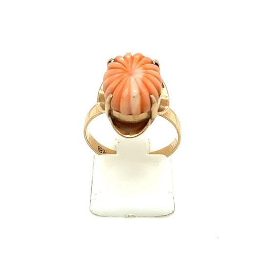 Coral Yellow Gold Ring 14 K - Puyallup Diamond & Gold Buyers